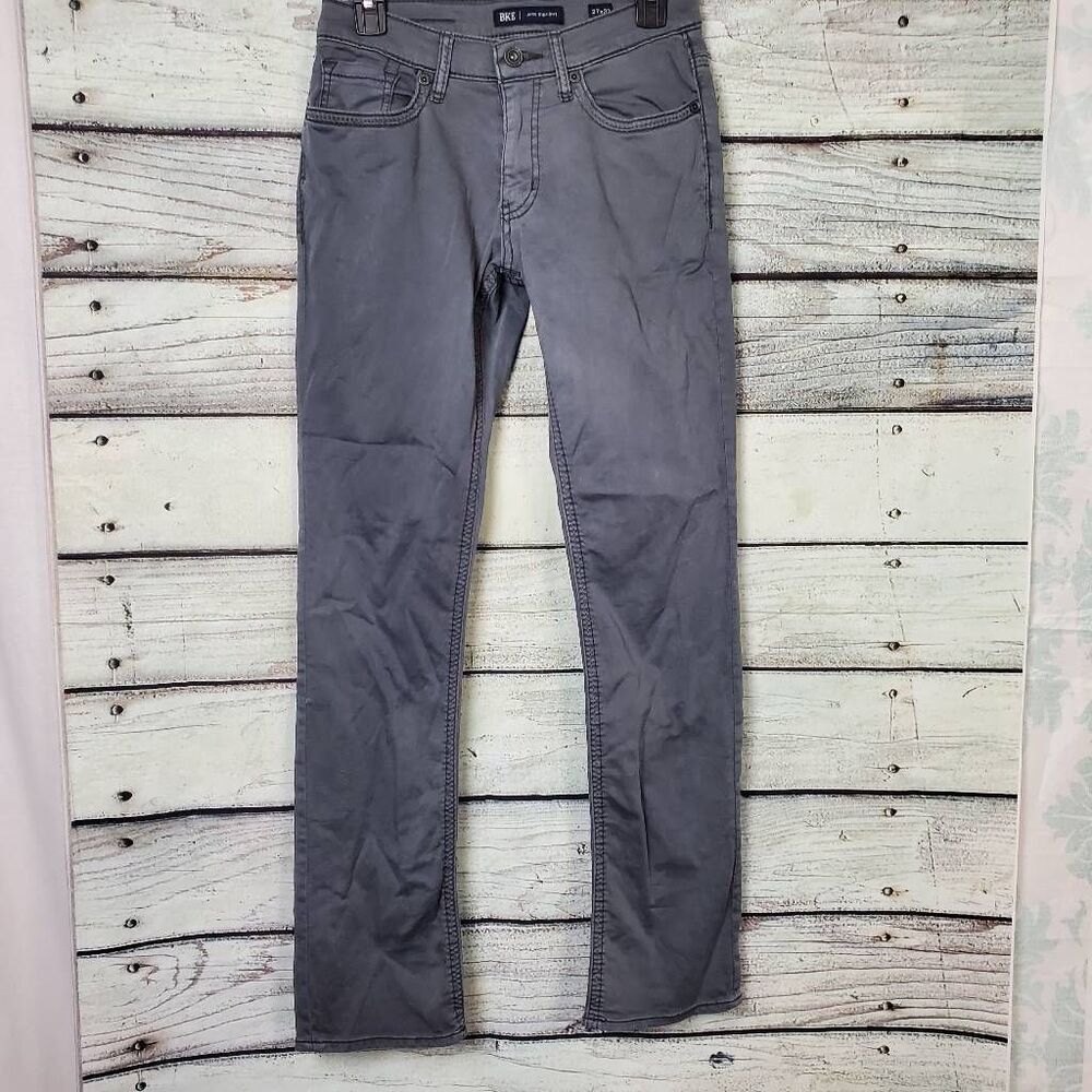 BKE Men’s Jake Straight Jeans Size 27x32 Gray Stretch Casual